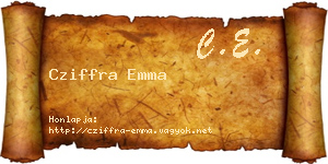 Cziffra Emma névjegykártya